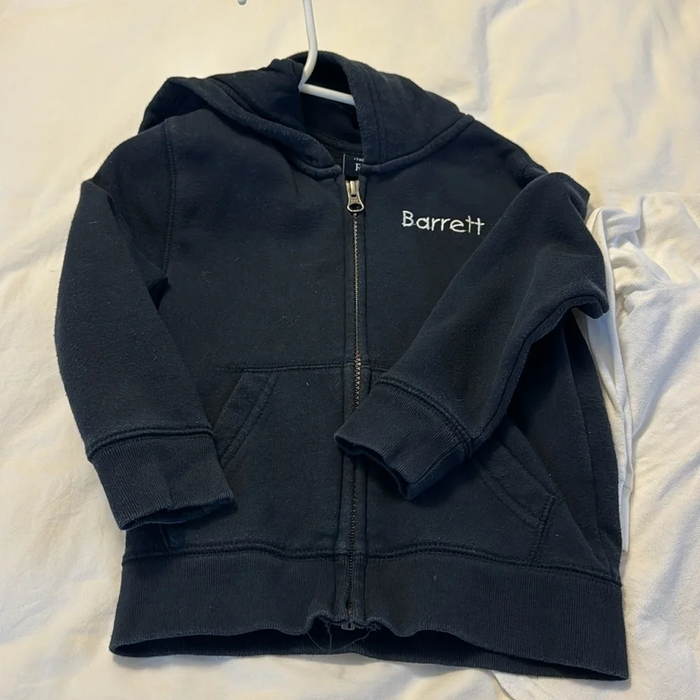 Boys “Barrett” monogrammed zip up jacket & long sleeve polo 3T